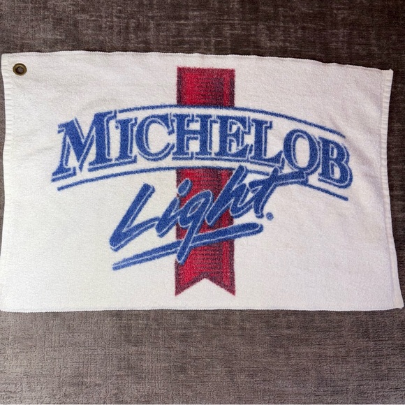 Vintage Michelob Light Beer Brewerianna Golf Towel Grommet Hook  24x15 Made USA - Picture 1 of 11
